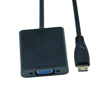 Mini HDMI uz VGA Pārveidotājs Kabelis Sieviešu un Vīriešu Augstas Kvalitātes 1080P Mini HDMI Video Adapteri PC TV Kastes Projektors