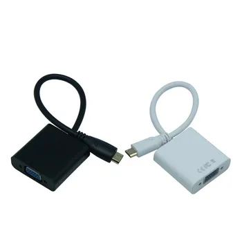Mini HDMI uz VGA Pārveidotājs Kabelis Sieviešu un Vīriešu Augstas Kvalitātes 1080P Mini HDMI Video Adapteri PC TV Kastes Projektors