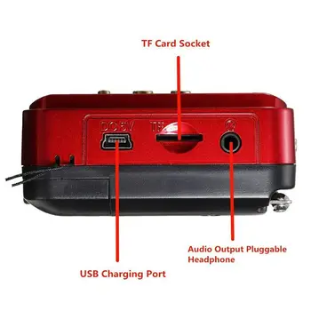 Mini Portatīvo Rokas K11 Radio Daudzfunkcionāla Uzlādējams Digitālais FM USB TF MP3 Player Skaļruņu Ierīces Piederumi
