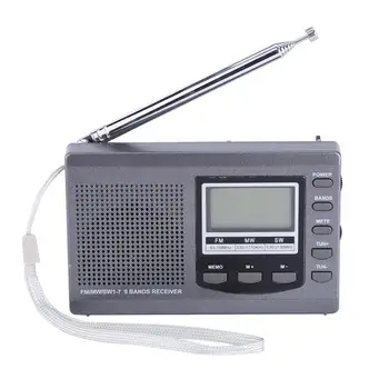 Mini Radio FM/MW/SW Uztvērējs Daudzfunkciju portatīvais Digitālais Displejs Modinātājs ar FM Stereo Mini Radio Uztvērējs Spēlētājs
