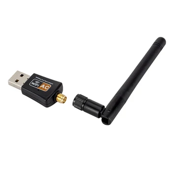 Mini Tīkla Karte 2.4 GHz 5GHz 600Mbps WiFi Antena Dual Band USB Bezvadu WiFi Tīkla Adapteris Uztvērējs ar Antenu 802.11