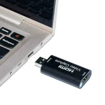 Mini Video Capture Karte, USB 2.0, HDMI saderīgas Video Grabber Ierakstīt Lodziņā fr PS4 Spēle DVD Videokamera HD Kameru Ieraksts Live