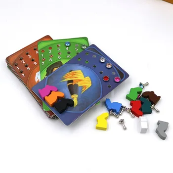 Mini pastāstīt stāstu klāja 11 kāršu spēles, kopā 78 kārtis, koka zaķis izglītības rotaļlieta bērniem iztēli ģimenes puse spēles