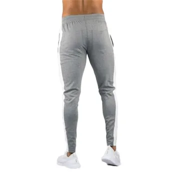 Moda masculina rua calças de fitnesa esportes ginásio correndo treinamento skriešanas algodão calças casuais masculino musculação e