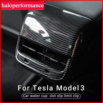 Model3 Auto Aizmugures Gaisa Atverēm, Kontaktligzdu Vāciņš Melns, Par Tesla Model 3 Aksesuāri Oglekļa Šķiedras Detaļas Modelis 3 Tesla Model Trīs 2017-2020