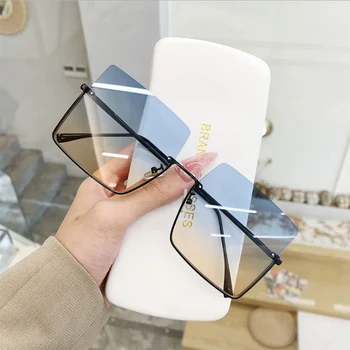 Moderns Pusi Rāmis Metāla Samazināt Saulesbrilles Dāmām Jauna Mode Retro Brilles Interneta Slavenība Ar Lielu Tendenci Personalizētu Sunglass