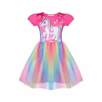 Modes 2020. gadam, Ziemassvētkiem, Halloween Kostīms Bērniem Baby Girl Unicorn Kleitas, Drēbes, Cosplay Varavīksnes Kleita Meitenēm Bērniem Mazulis