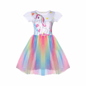 Modes 2020. gadam, Ziemassvētkiem, Halloween Kostīms Bērniem Baby Girl Unicorn Kleitas, Drēbes, Cosplay Varavīksnes Kleita Meitenēm Bērniem Mazulis