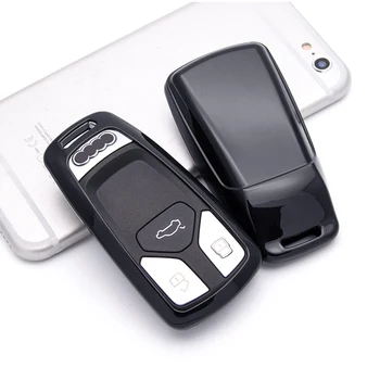 Modes Automašīnas Atslēgu, TPU uz Lietu AUDI A4 B9 Q5 Q7 TT TTS 8S 2016 2017 Automobiļu Atslēgu Piederumi Preces Keychain Keyring