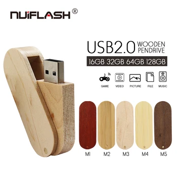 Modes Bambusa un Kļavas Koka Valriekstu Pen drive ar Atslēgu piekariņi Usb Flash Drive 4GB 8GB 16.G 32GB Usb Stick 2.0 Dāvanu