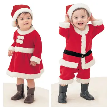 Modes Bērnu Ziemassvētku Apģērbu Komplekti Bērnu, Meiteņu Un Zēnu Kombinezonus Ar Cepures Bērniem Ziemas Puse Drēbes Natal Roupas