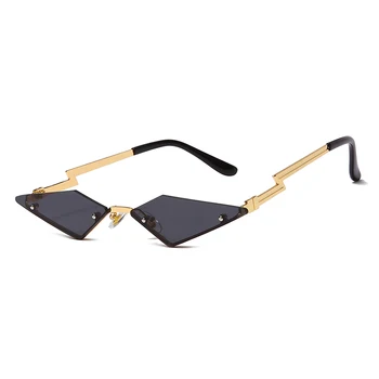 Modes Cat Eye Saulesbrilles Luksusa Zīmola Dizaineru Sieviešu, Metāla, bez apmales, Saules brilles Dāma Tendence Sunglass UV400 Toņos Brilles