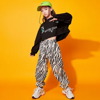 Modes Hiphop Sporta Komplekts Pusaudžiem Modes Bērni Zēni Streetwear Meitenes Zaudēt Krekli + Leopard Bikses Apģērbu Komplekts 2-18Yrs