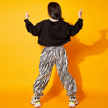 Modes Hiphop Sporta Komplekts Pusaudžiem Modes Bērni Zēni Streetwear Meitenes Zaudēt Krekli + Leopard Bikses Apģērbu Komplekts 2-18Yrs