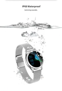 Modes Jauniem Karstā KW20 Smart Skatīties Sieviešu Aproce Sirds ritma Monitors Miega Uzraudzības Zvanu Atgādinājumu Smartwatch IOS Android