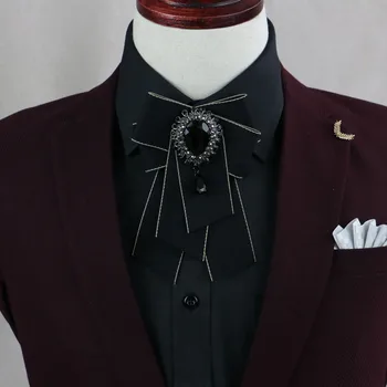 Modes Jauns Retro Vintage Bowties Dizains, Roku darbs Lielbritānijas Multi Layer Kaklasaites Vīriešiem Oficiālu Kāzu Uzņēmējdarbības Pušķi Cravat