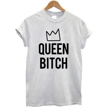 Modes Karaliene Kuce Burtiem Drukāt T-Krekls Sievietēm Ar Īsām Piedurknēm PremiumCotton Tshirt Top Plus Lieluma Vasaras Topi Streetwear