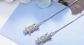 Modes Korejas 925 Sterling Sudraba Imitētu Pērle Pūce Auskari Sievietēm Paziņojumu Rotaslietas Brincos Pendientes 2019