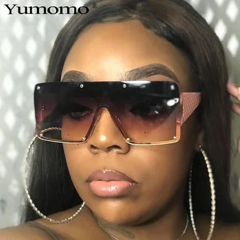 Modes Lielgabarīta Saulesbrilles Sievietēm, Vīriešiem 2020. Gadam Zīmola Dizaineru Lielo rāmi, Saules Brilles Sieviešu Vienu Gabalu Ceļojumu Gafa de sol UV400