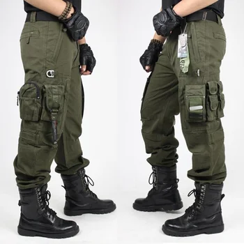 Modes Mens Kravas Bikses Taktiskās Bikses Vīriešu Ikdienas Mens Armijas Apģērbs, Darba Valkā Daudzi Kabatas Kaujas Taisni Jogger