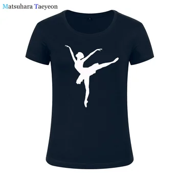 Modes Sieviešu apģērbu Baleta Dejotājs Dejo Mājās Drukāt Tee T-krekls Sieviešu Tops ar Īsām Piedurknēm, Sieviešu apģērbs, t krekls Zīmolu