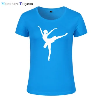 Modes Sieviešu apģērbu Baleta Dejotājs Dejo Mājās Drukāt Tee T-krekls Sieviešu Tops ar Īsām Piedurknēm, Sieviešu apģērbs, t krekls Zīmolu