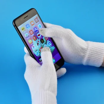 Modes Silts Varavīksnes Krāsains Cimdu Sieviešu Ziemas Rudens Cimdus, ko Izmanto Mobilo Telefonu Ekrāni, 3D Iespiesti Mīksta, Elastīga Pirkstaiņi
