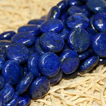Modes Stila Lapis Lazuli jauki Monētas akmens 12mm karstā pārdošanas Zaudēt Krelles diy Rotaslietu izgatavošana 15 collu MY5154