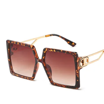 Modes Sunglass Dizainers Luksusa Zīmolu Laukumā Saulesbrilles Sieviešu Vintage Lielgabarīta ir 2021. tendence, Sieviešu, Saules Brilles Toņos Sievietēm