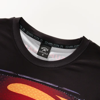 Modes T Krekls ar garām Piedurknēm Fitnesa 3D Gedruckt Top Modelis Drukāšanas Kompresijas Kultūrisms Black 4XL Krekls 2020