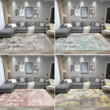 Modes Ziemeļvalstu Mūsdienu Abstraktu Krāsu Tintes Virtuve Dzīvojamā Istaba Guļamistaba Gultas Paklāja Grīdas Paklājs Pielāgošana