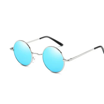 Modes zīmolu (6 Krāsas) Retro Classic brīvā Stila Kārta Polarizētās Sakausējuma, Saules brilles Vīriešu modes Luksusa Metāla Saulesbrilles