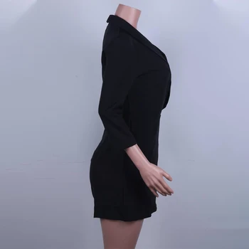 Modes Žakete Atloks Trīs Ceturksnī Sexy Sieviešu Jumpsuit Elegants Ikdienas Playsuits Meitene Pavasara Apģērbu 2020 Jaunas