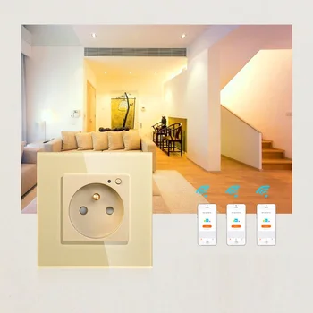 Moeshouse WiFi Smart Sienas Kontaktligzdu Stikla Paneli Smart APP Tālvadības Saprātīga Slēdzis Izplūdes Smart Home Aksesuāri
