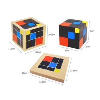 Montessori Matemātikas Materiālu Montessori Trinomial Cube Pirmsskolas Izglītības Mācību Rotaļlietas Bērniem Juguetes Brinquedos MG1964H