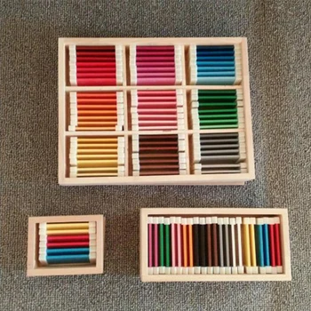 Montessori Maņu - Koka Tablete Lodziņā Maņu Materiālu, Krāsu Mācību, Pirmsskolas Izglītības, Mācību Puzzle Bērniem