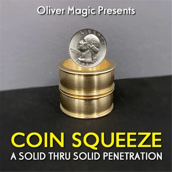 Monētas Izspiest ar Oliver Burvju Burvju Triki, Monēta Iekļūšanu Magia Burvis Slēgt Ilūzijas Veidojums Prop Mentalism Caurules Magica