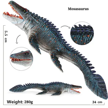 Mosasaurus Modelis Hand-made Kolekcijas Rotaļu Dinozauru Bērnu Unisex Puzzle Izglītības Plastmasas Apdare Dzīvnieku Attēls Dāvanu