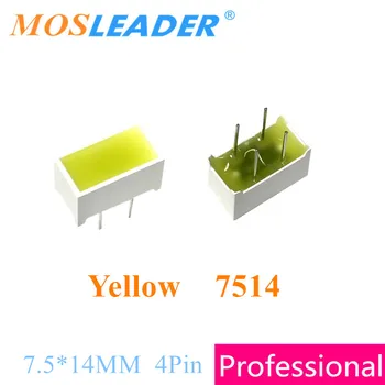 Mosleader 100gab, Sarkana Zaļa Dzeltena 7514 Displejs Dzīvoklis caurules Plaknes caurules Indikators led 7.5*14MM Spēles spēlētājs atpūtas mašīna led