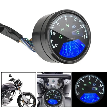 Motociklu Panelis Spidometrs Universal LED Multi-funkciju Digitālā Rādītājs Tahometrs Degvielas Mērītājs Nakts Redzamības Skalu Odometra