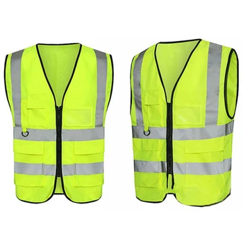 Multi-Kabatas, Atstarojoša Veste Atstarojošā Apģērba Fluorescējoši Dzeltena Veste Izjādes Un Darbojas