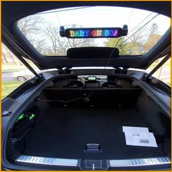 Multi-valodu 43cm 12v Led Auto Elektroniskā Paraksta Programmējamu Tālvadības pults, Spoguļi Teksts Led Displejs Paneli, Ritošā Atbalsta Red