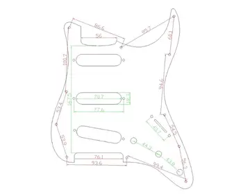 Musiclily SSS 11 Caurumu Stratēģijām Ģitāra Pickguard par Fender ASV/Meksikas Izgatavots Standard Stratocaster Stilu, 3Ply Krējums