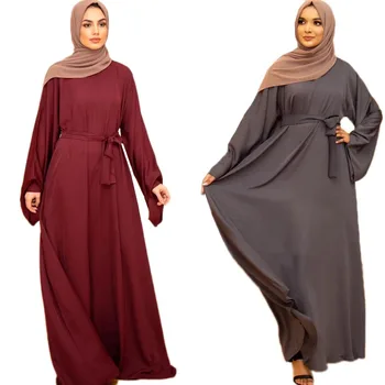 Musulmaņu Sievietes Gara Kleita Ramadāna Eid Islāma Abaya Kaftan Arābu Jilbab Garām Piedurknēm Zaudēt Thobe Maxi Drēbes, Tuvajos Austrumos, Dubaija Turku
