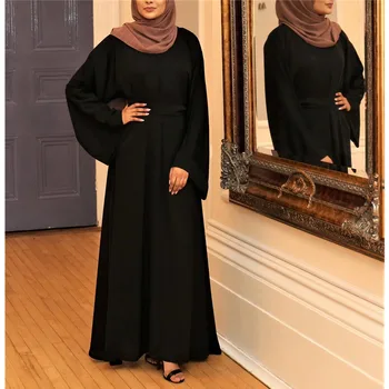 Musulmaņu Sievietes Gara Kleita Ramadāna Eid Islāma Abaya Kaftan Arābu Jilbab Garām Piedurknēm Zaudēt Thobe Maxi Drēbes, Tuvajos Austrumos, Dubaija Turku
