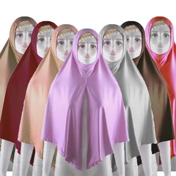 Musulmaņu Sievietes Ilgi Hijab Lūgšanu Viens Gabals Amira Islmaic Burqa Arābu Hijabs Niqab Burka Turcija Gatavs Valkāt Plain Lakatu Jaunas