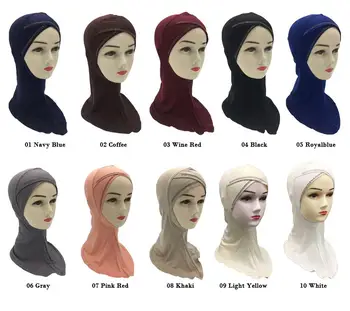 Musulmaņu Sievietes, Ninja, Saskaņā Ar Šalli Kakla Vāks Vāciņš Sunīti Cepuri Dāmas Galvas Lakatu Hijab Islāma Turban Lakatu Matu Izkrišana, Bandanas Jaunas