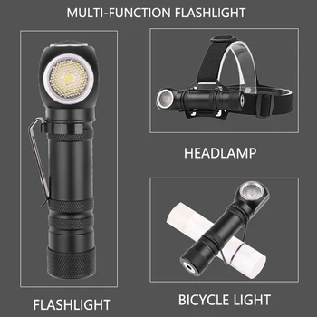Muti-Funkciju EDC Darba Lukturi Magnēts USB Pārnēsājamo kabatas Lukturīti XHP50 LED lukturu 3 režīmi pildspalvu turētājs lāpu iebūvēta 1800mAH akumulators