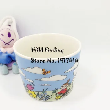 Muumi Muumintroll porcelāna keramikas krūze kafijas, tējas tase zilā skaistas karikatūra hippo liels zupa piena kausa dāvanu