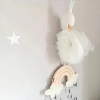 Mājas Dekori Gulbis Lelle mīkstās Rotaļlietas Sienas Mākslas Dekoru 3D Gulbis Sienas Karājas Meitene Guļamistaba Dekorēšana Kāzas, Dzimšanas dienas svinības Piegādēm